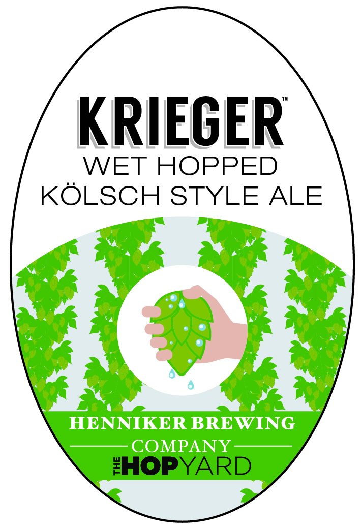krieger tap handle sticker